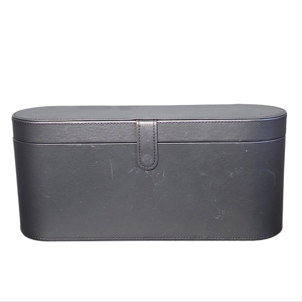 Dyson Silver Faux Leather Hair Dryer Storage Case Travel Organizer Box